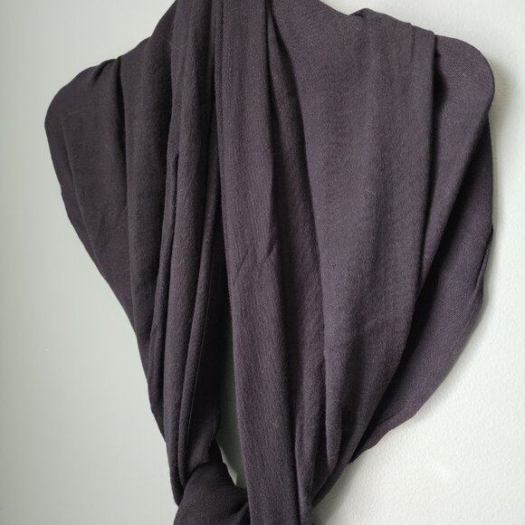 Black Jumbo Pashmina Wrap Scarf - Picture 2 of 6